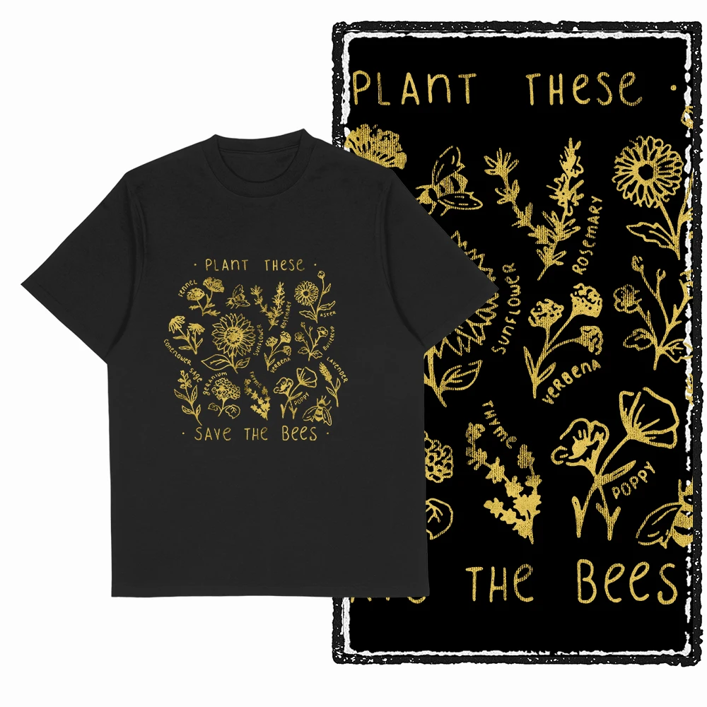 Coolmind 100% Cotton Funny Bees Graphic T-Shirt for Men, Big Size Exclusive Novelty Tee