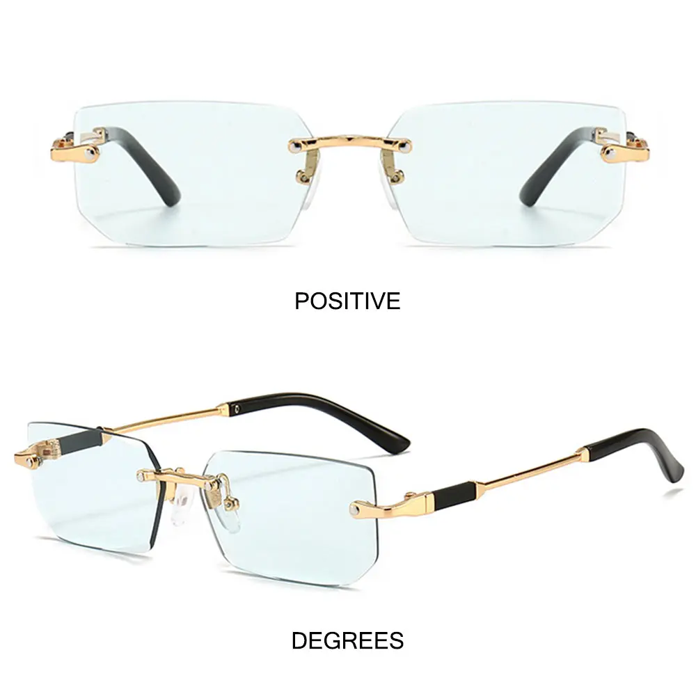 Y2K Shades Eyewear for Women & Men Rimless Rectangle Sunglasses Frameless Sun Glasses UV400 Protection Fashion Accessory 2