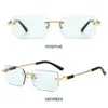 Y2K Shades Eyewear for Women & Men Rimless Rectangle Sunglasses Frameless Sun Glasses UV400 Protection Fashion Accessory 2