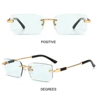 Y2K Shades Eyewear for Women & Men Rimless Rectangle Sunglasses Frameless Sun Glasses UV400 Protection Fashion Accessory 2