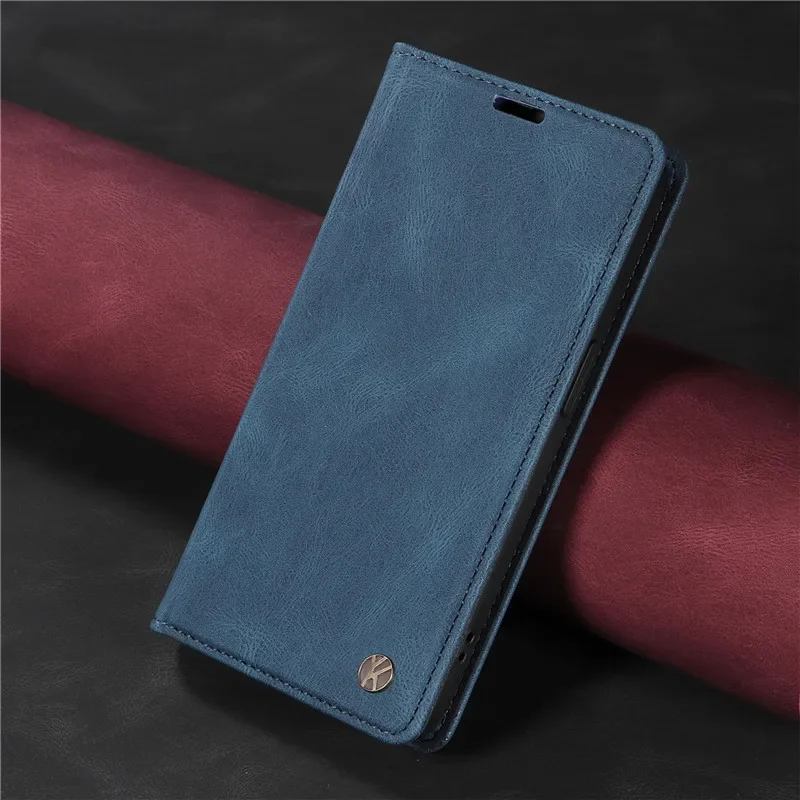 Leather Wallet Case with Holder & Flip Stand - Elegant Phone Book Cover