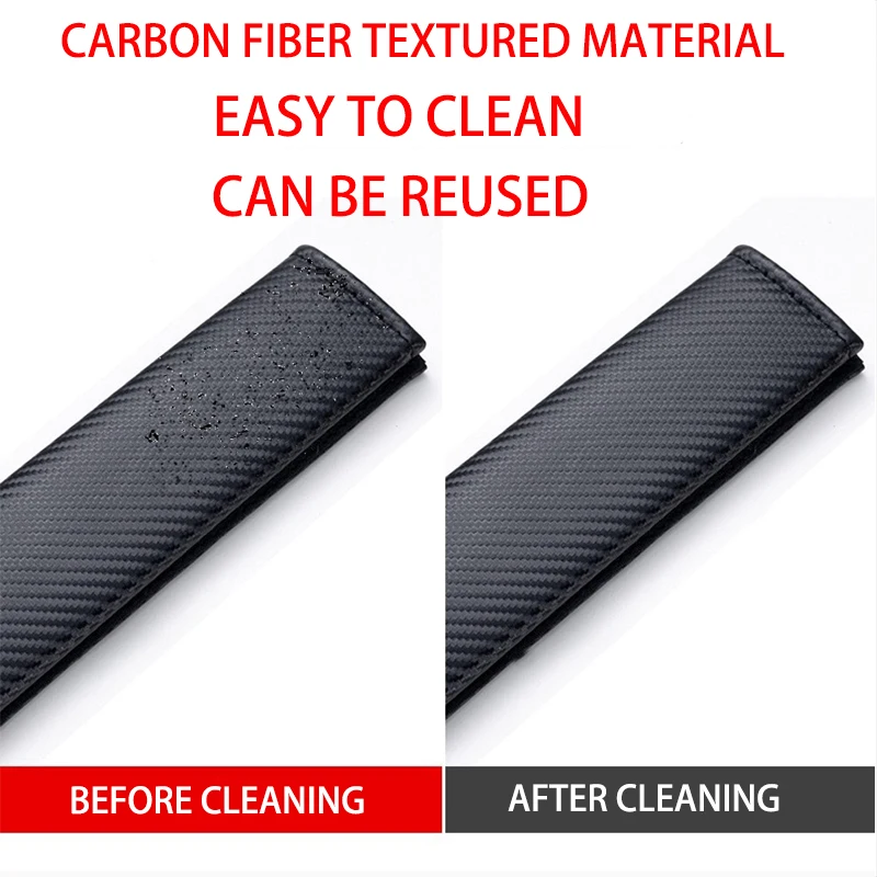 2Pcs Carbon Fiber Car Seatbelt Shoulder Protector Cover Safety Belt Ornament For Nissan Xtrail X Trail T30 T31 T32