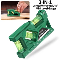 Portable Magnetic Pocket Level Gauge Mini Protractor with Metric Ruler Woodworking Level Gauge Horizontal & Vertical Measure 1