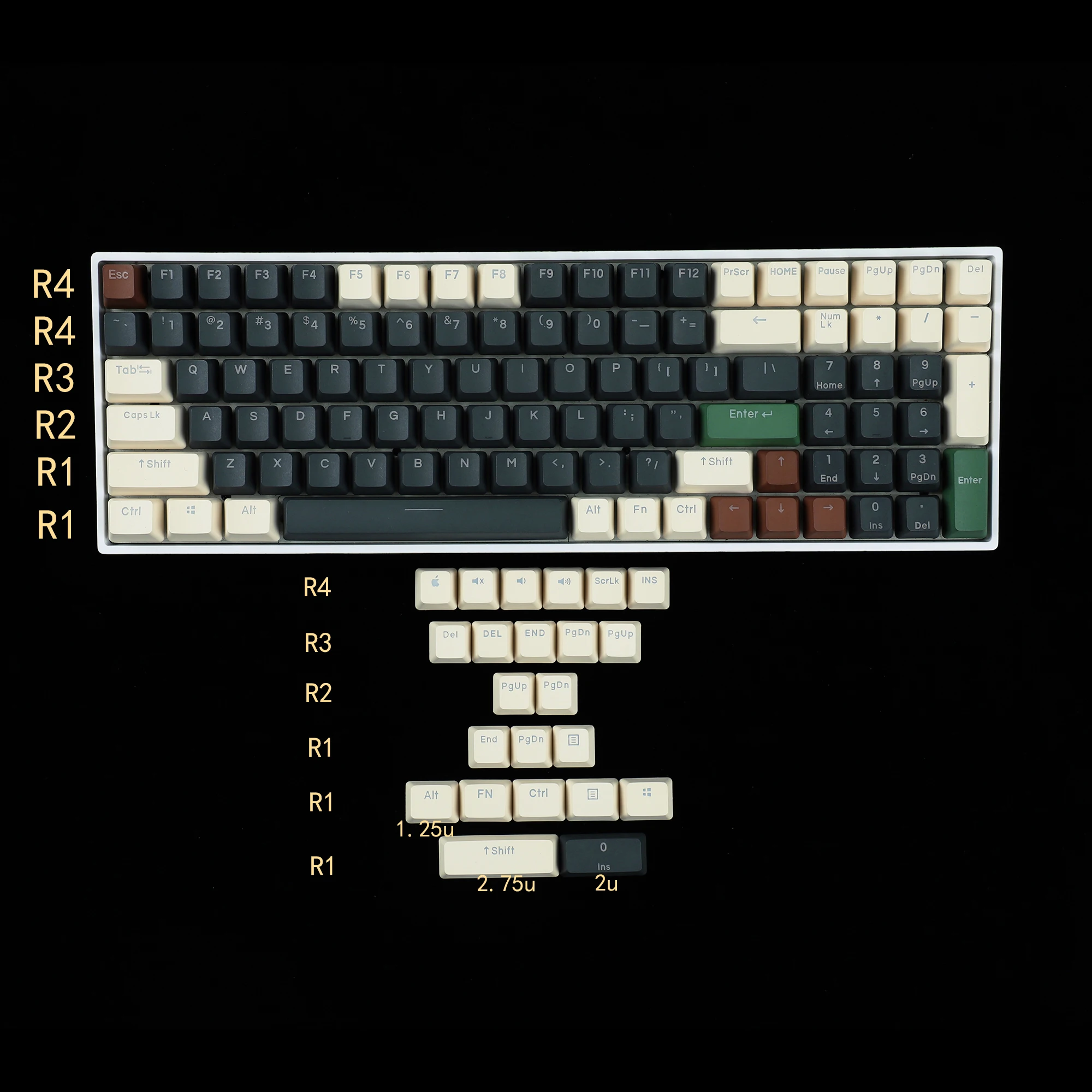 Ymdk Duplo Tiro Selvagem Backlit Keycaps 108 122 Pbt Oem Perfil Keycap para mx Teclado Mecânico 104 87 84 68 - Imagem 6