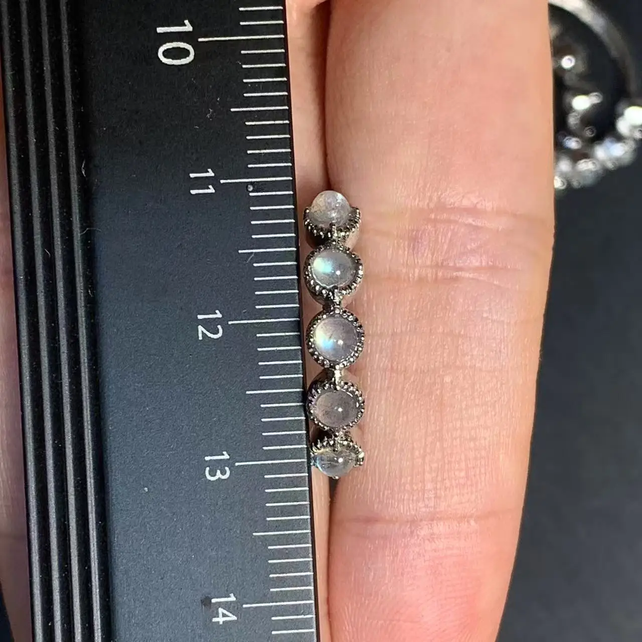 MM Natural Labradorite Moonstone Ring  Adjustable Female Butterfly Jewelry for Women Gift Wholesale High Quality Vintage Fine