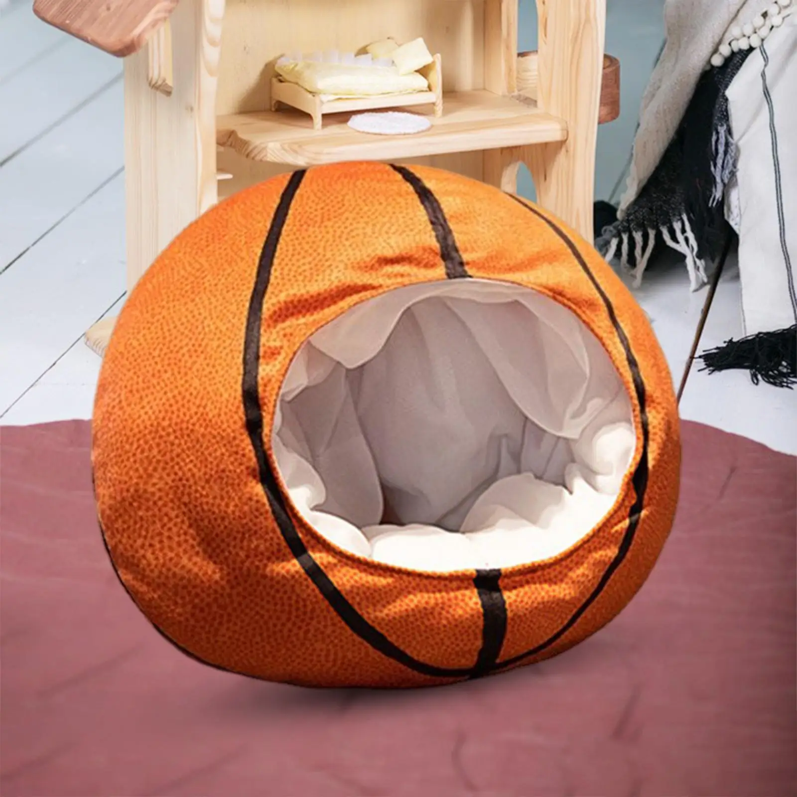 

Basketball Plush Hat Headgear Photo Prop Fancy Dress Funny Adults Headwear for Cosplay Pretend Play Birthday Masquerade Easter