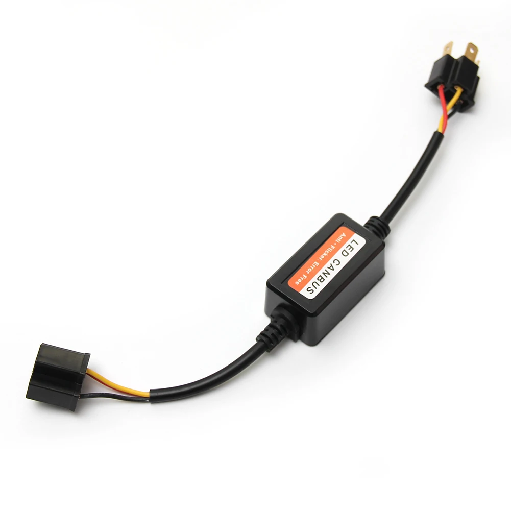 1쌍 자동차 LED 디코더 캔버스 고성능 H4 에러 프리 안티 플리커 저항기 LED 헤드라이트 전구 저항기 디코더
