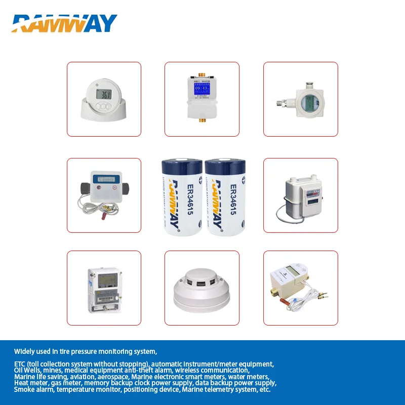 RAMWAY ER34615 D Add SM Plug 3.6V Disposable Lithium Battery Large Capacity Gas Coal Mine Flow Meter IoT Intelligent Water Meter 3