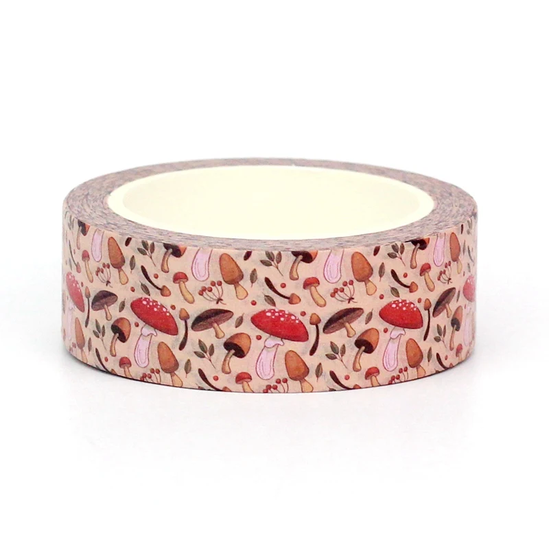 2023 NEW 1PC 10M/Lot Deco Vintage Red Toadstools Washi Tape for Journaling Stickers Adhesive Masking Tape Cute Stationery 2