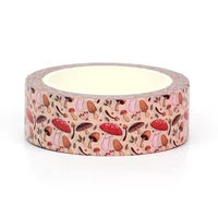 2023 NEW 1PC 10M/Lot Deco Vintage Red Toadstools Washi Tape for Journaling Stickers Adhesive Masking Tape Cute Stationery 2