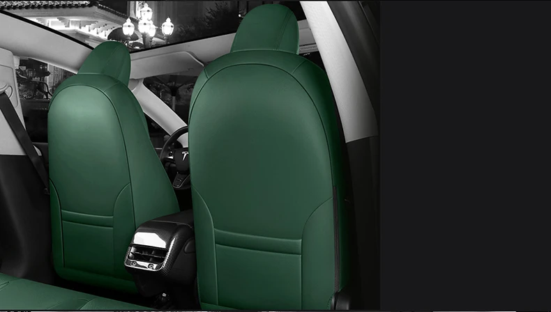 For Tesla Model 3 Y Custom Fit Car Seat Cover Accessories For Tesla 360 Degree Full Covered Perforated Artificial Leather