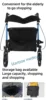Four-legged Walking Assist Rollator Walker Aluminum Alloy Folding  Pulley Training Mobility Aid Small Wheelchair Walkers Rollato 5
