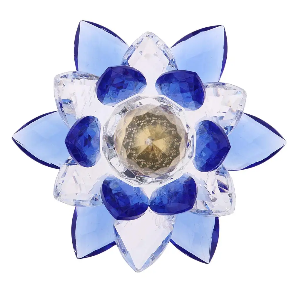 Crystal glass lotus flower perfume bottle empty bottle fragrance bottle figurine