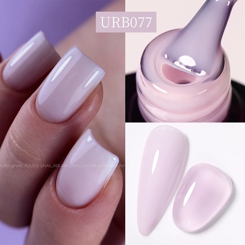 Ur Zucker 7ml nacktes Kristall gummi basis gel natürliche Farbe semi permanent UV-LED-Gel Nail Art Lack einweichen