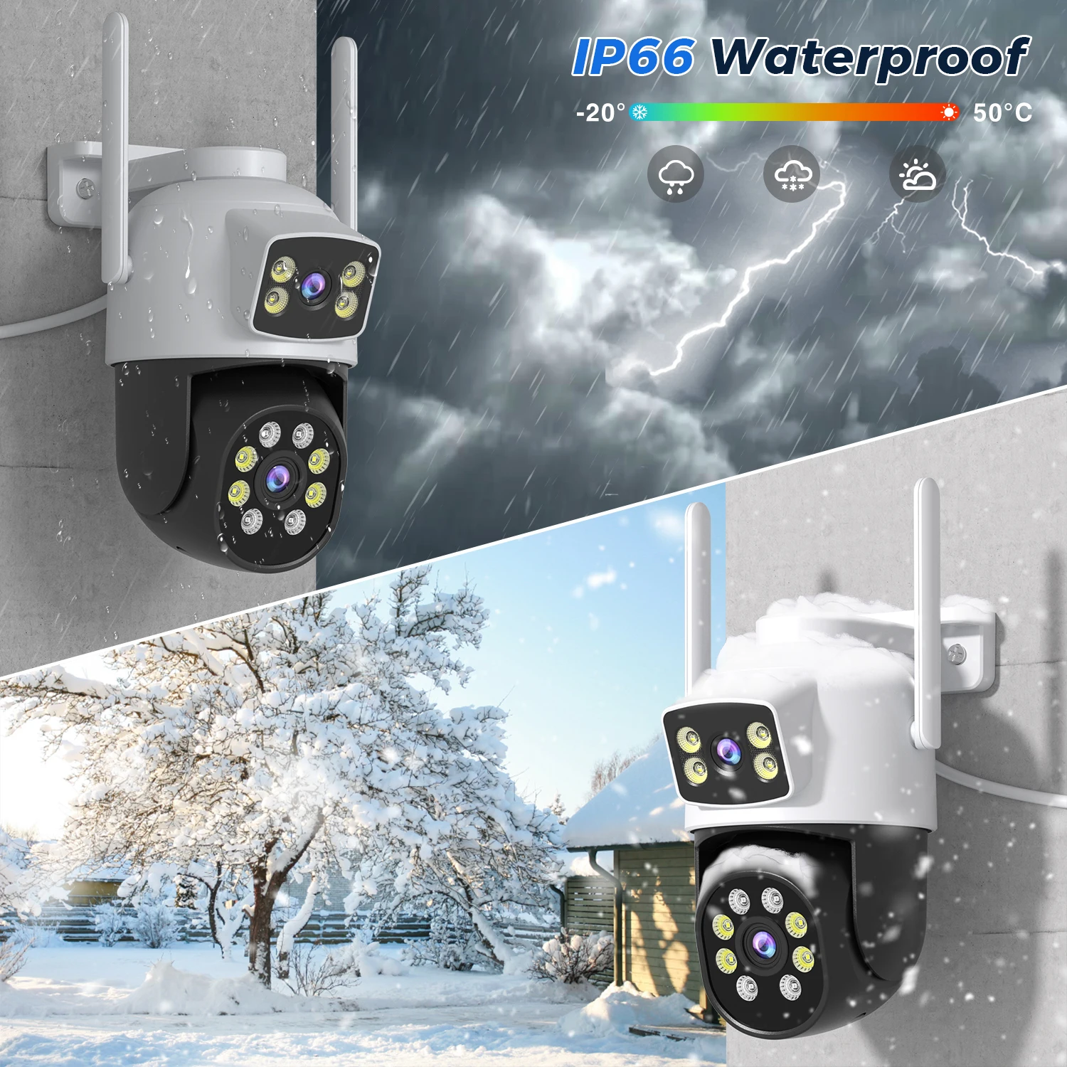 8MP PTZ 5G HZ Wifi Camera Night Vision Human Detection 10MP Outdoor CCTV Wifi Su