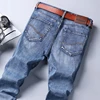 New Spring Autumn Men Classic Jeans Business Fashion Straight Regular Blue Stretch Denim Trousers Men's Smart Jeans 3
