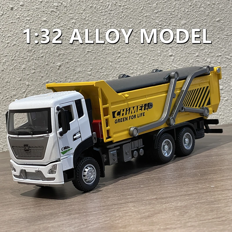 1:32 City Muck Truck Dumper Tirare Indietro Il Suono E La Luce Possono Aprire I Giocattoli Della Porta