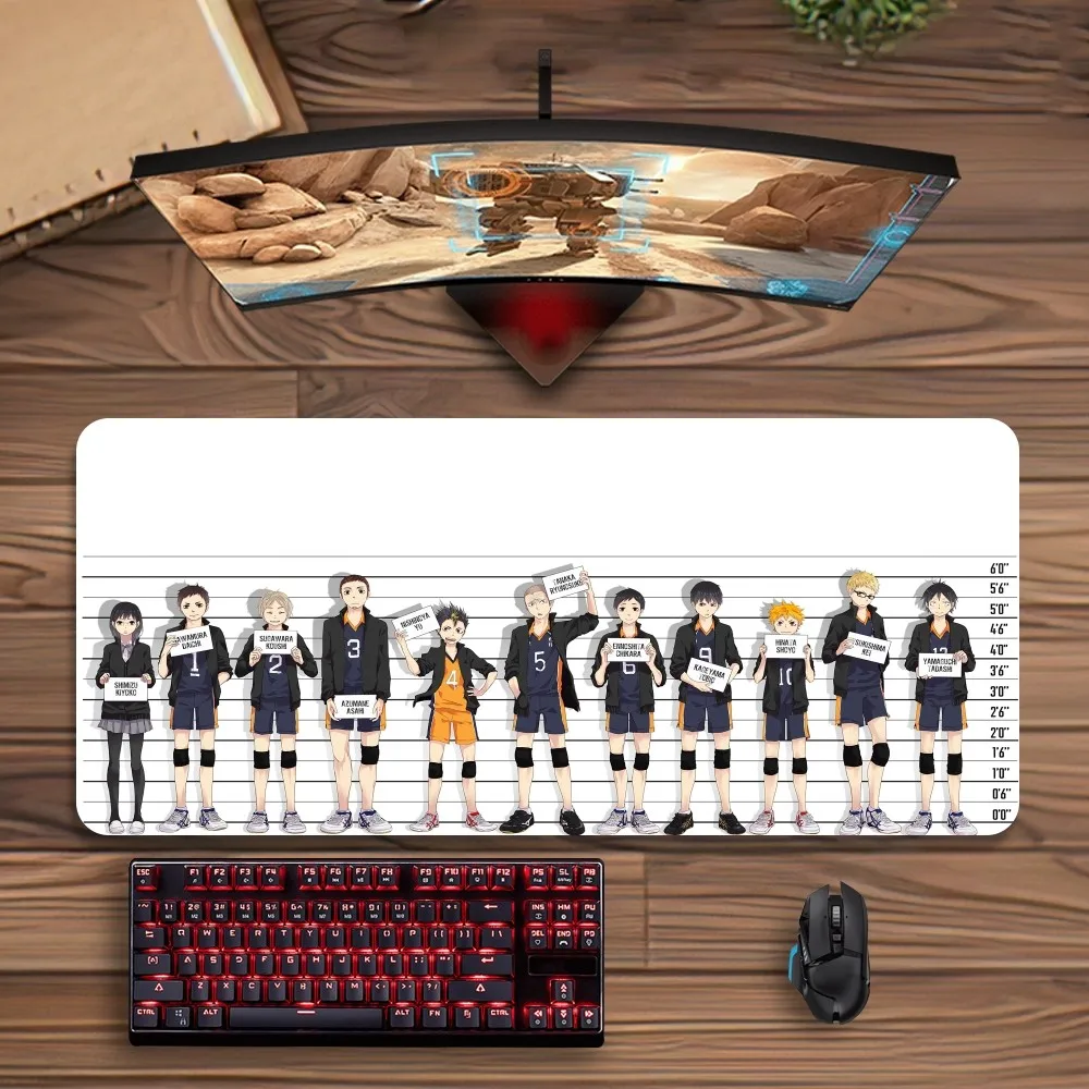 Anime Haikyuu Mousepads Monster Large Mouse Mat Big Desk Pad Non Slip Rubber Mouse Pad Big Keyboard Mats Mouse Pad 4