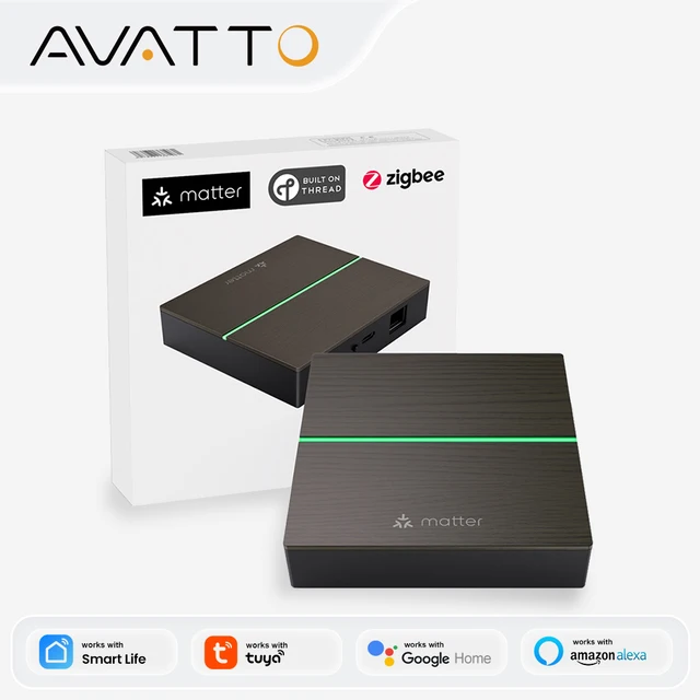 AVATTO Matter Smart Wired Gateway Hub,ZigBee Smart Home Bridge Remote Controller Support Tuya,HomeKit,Siri,Google Home,Alexa