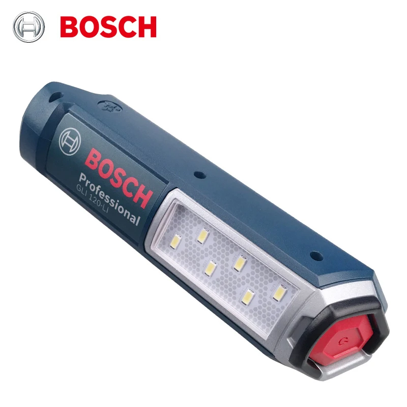 bosch-gli-120-li-cordless-work-light-12v-300lumen-handheld-rechargeable-led-flashlight-adjustable-lamp-rotatable-hook