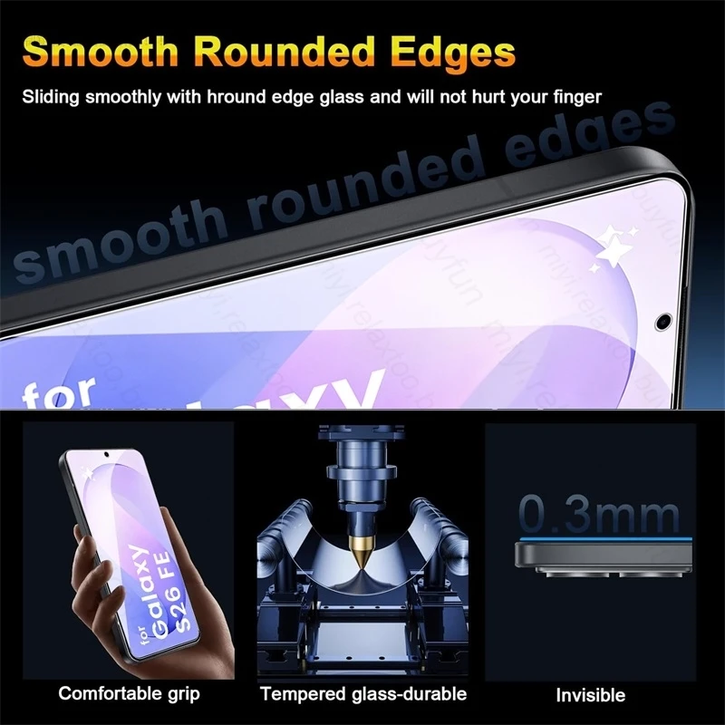 Premium Clear Tempered Glass Screen Protector for Samsung Galaxy S26 FE 5G - 9H Hardness
