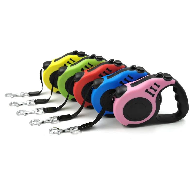 Durevole Guinzaglio Per Cani Da Compagnia 3M 5M Automatico Retrattile Nylon Cat Lead Extension Puppy Walking Running Lead Roulette Pet Supplies