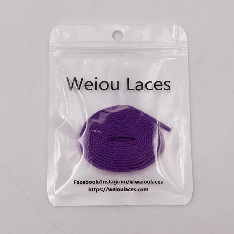 Weiou Lace New Best Item 7MM Hightlight Quality Shoe String Fly Weaving Flat Tape Blue Brown Sneaker String Men Women Sportlacet
