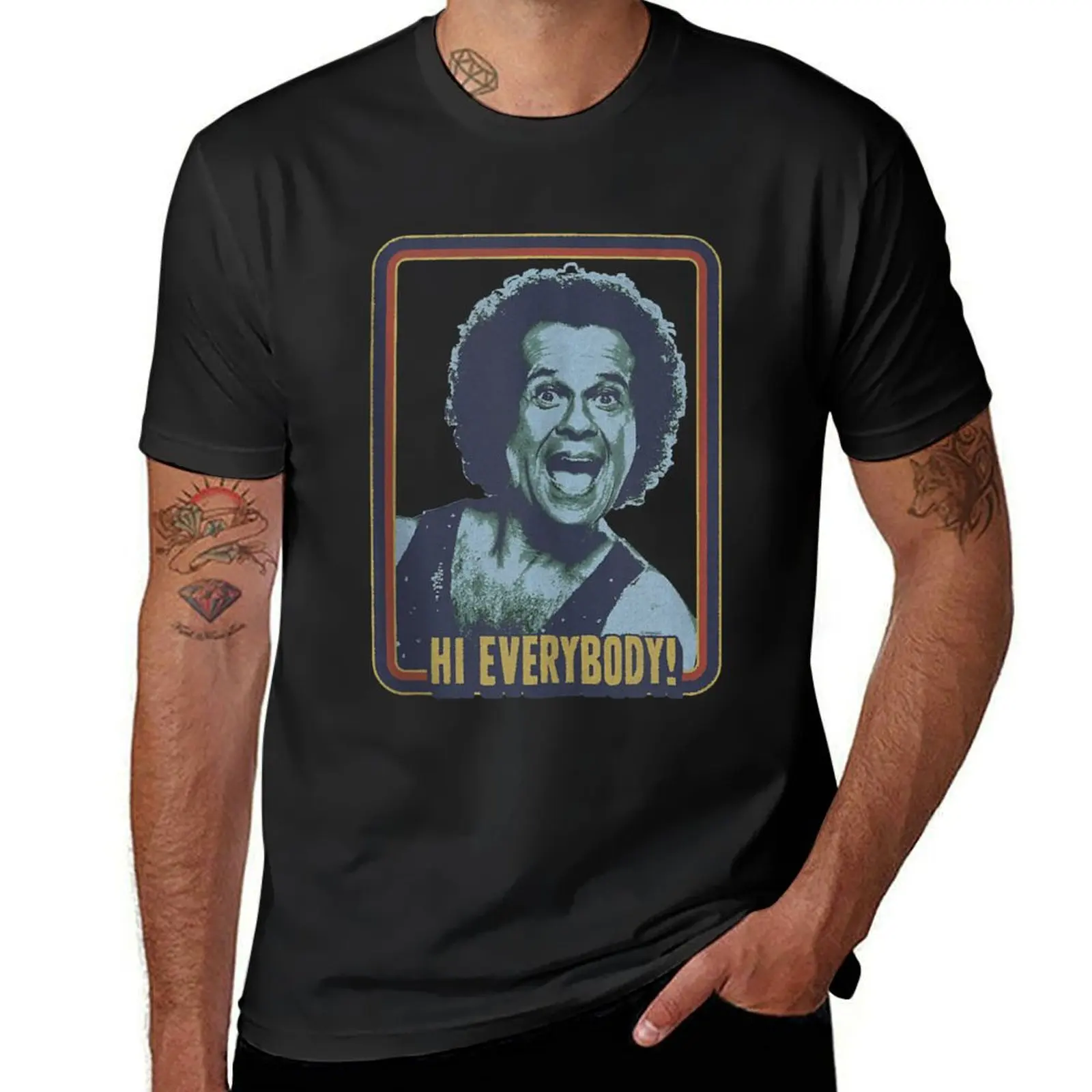 Richard Simmons Hi Everybody! Big Face Poster T-Shirt oversizeds customizeds mens graphic t-shirts hip hop