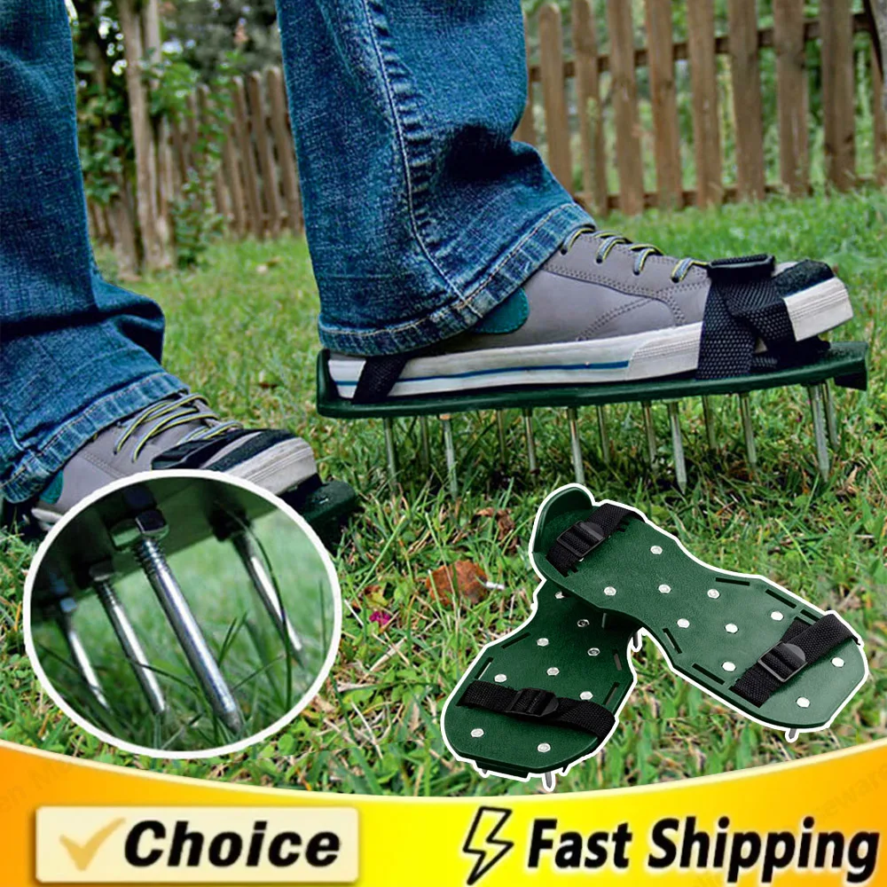 Garden Nail Shoes 1 Pair for Lawn Aeration garden lawn aerator shoes garden nail shoes