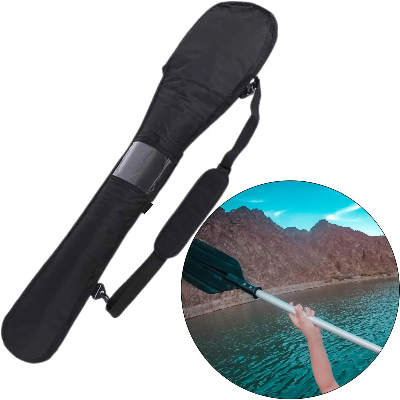 Paddle Pouch with Adjustable Strap Storage Pouch Protective Cover for Rafting Outdoor Boat Board Surfboard