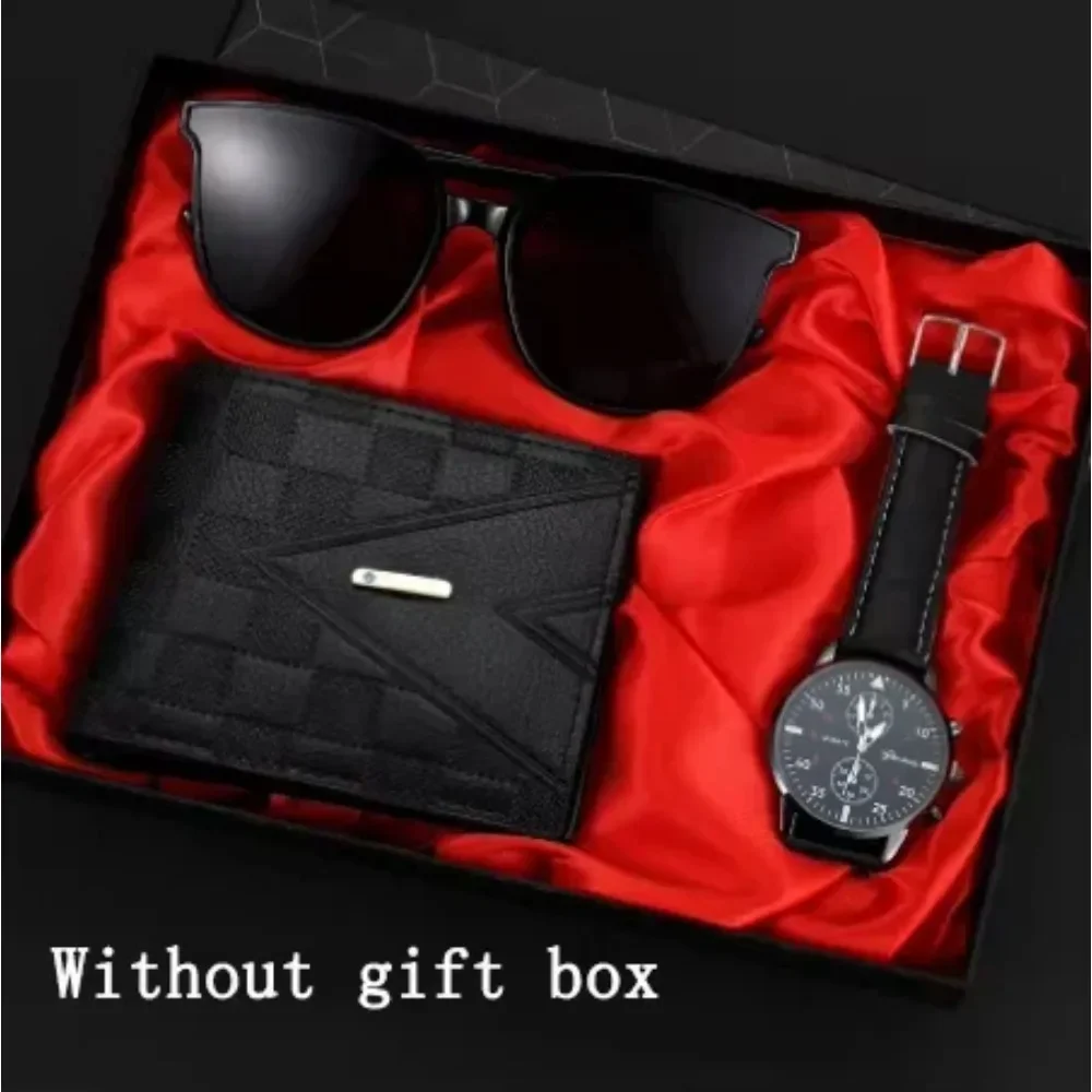 طقم إكسسوارات الأعمال الرجالي 3 في 1: ساعة، محفظة،...