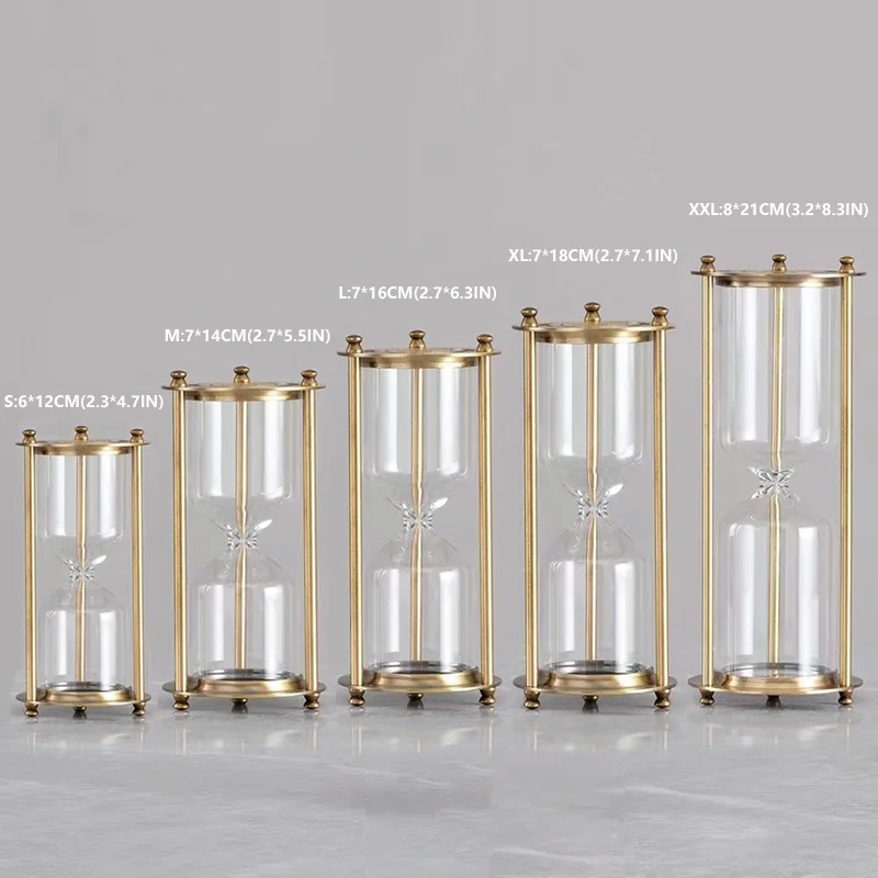 Empty Hourglass Bottle Glass Sandglass Vintage Style Gift Home Office Decorative Ornament Study Desk Decoration Sand Clock Timer