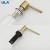 ULA Gold Kitchen Sink Liquid Soap Dispenser Liquid Soap Bottle Sink Mount Stainless Steel Head Hand Press Dispenser Bottle 3