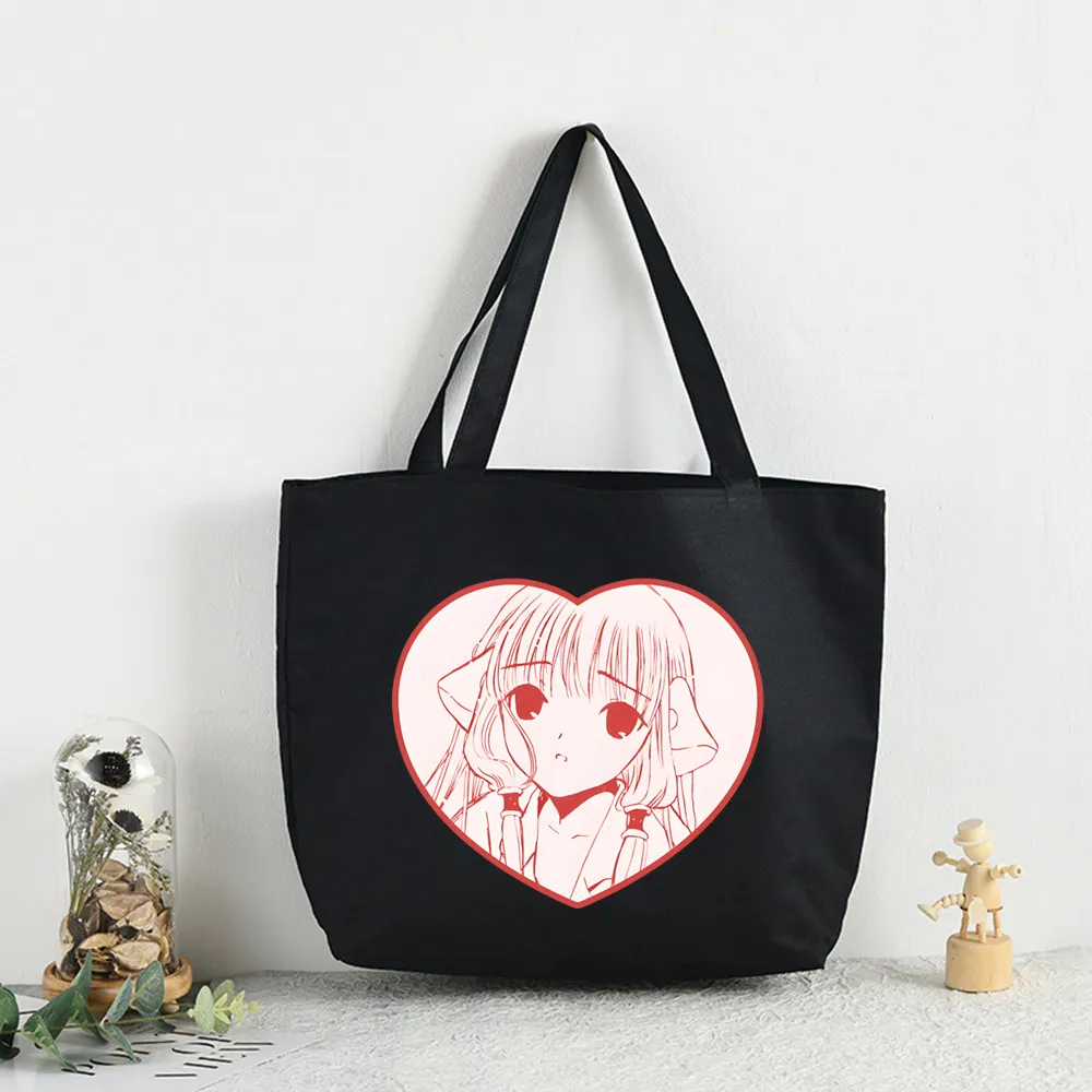 

Сумка-тоут Chobits Chi унисекс, холщовые сумки для покупок, Повседневная Складная Сумочка на плечо с принтом