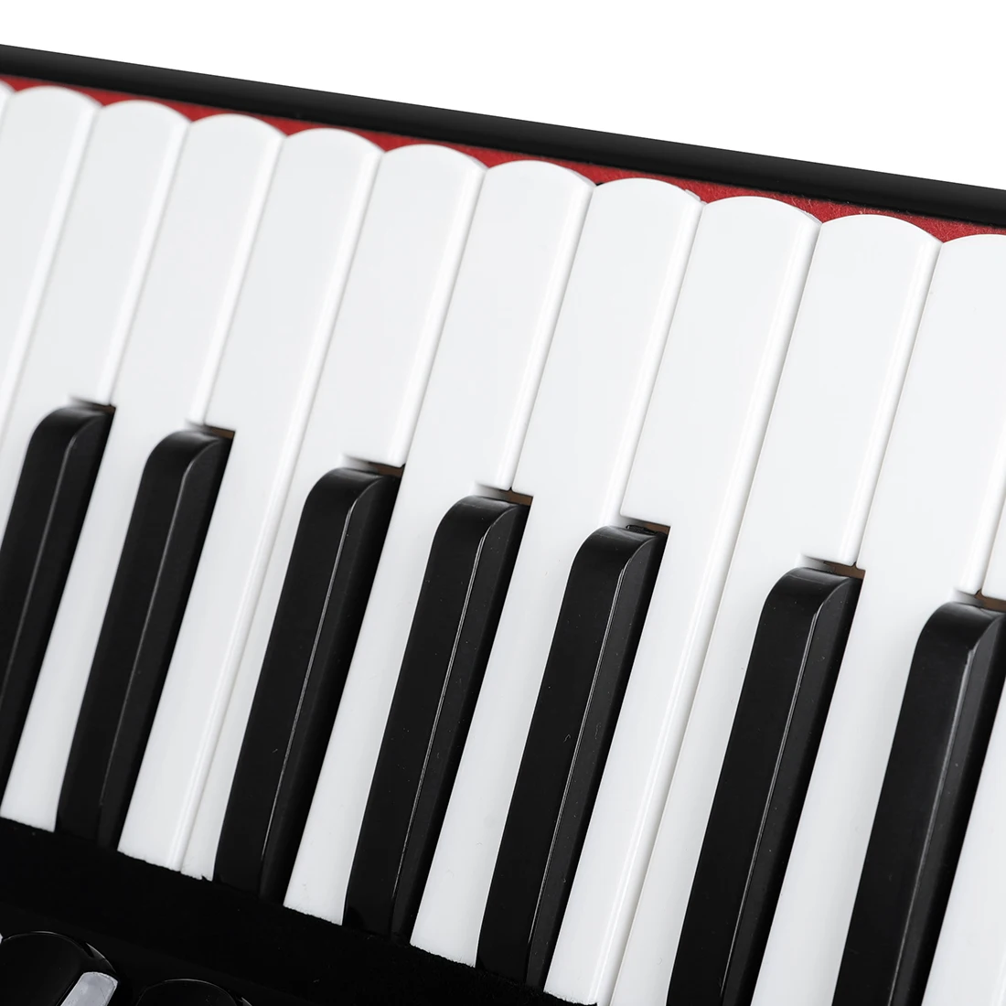 Akkordeon 120 Bass 41 Tasten Akkordeon Schwarz Dreifache Feder für Kinder Kinder Anfänger Weihnachtsgeschenk Tastatur Musikinstrument – Detail 6