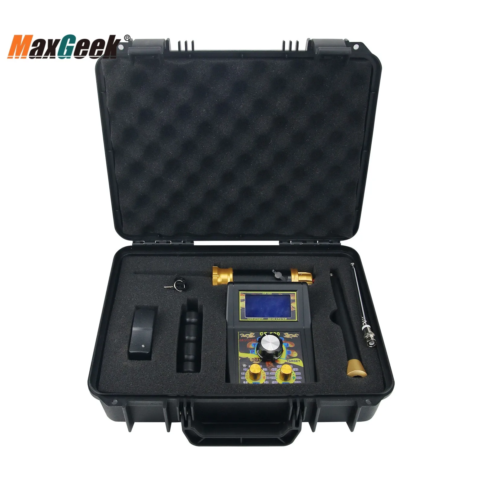 Hangeek GR-500 gold detektor gold finder langstrecken metall detektor 4,3 zoll tft mit trage box