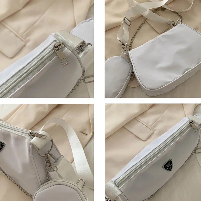 Nylon Crossbody Bag Portable Underarm Students Cross Body