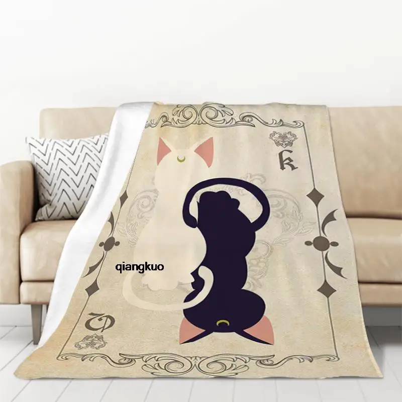 

Anime S-Sailor GIrl M-Moons Thick Blankets for Winter Sofa Blankets and Bedspreads Baby Blanket Bedspread on the Bed Furry Knee