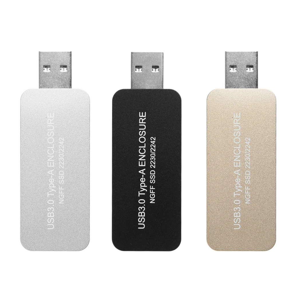 

USB 3.0 to M.2 SSD Enclosure USB3.0 to NGFF B KEY Hard Disk Adapter B+M Key M2 SATA SSD External Mobile Box For 2230 2242 M2 SSD