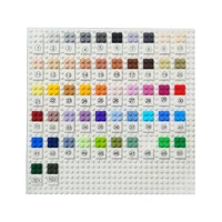 500pcs/Lot 100G Plate 1x1 Building Block MOC Parts DIY Pixel Art QR Code Brick Mosaic Kids Toys 52Colors Compatible 2