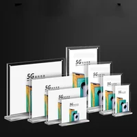Acrylic Sign Holder POP Display Stand Rack Desktop Advertising Sign Board Poster A4 A5 A6 Acrylic Price Tag Frame Picture Holder 2