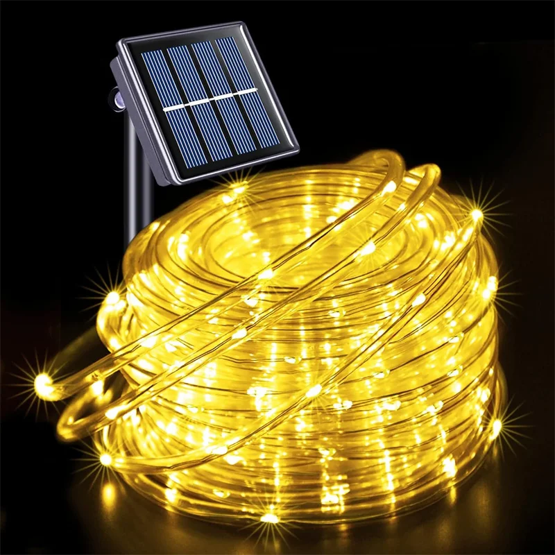 Waterproof Outdoor Solar Rope Lights for Home and Garden Decor