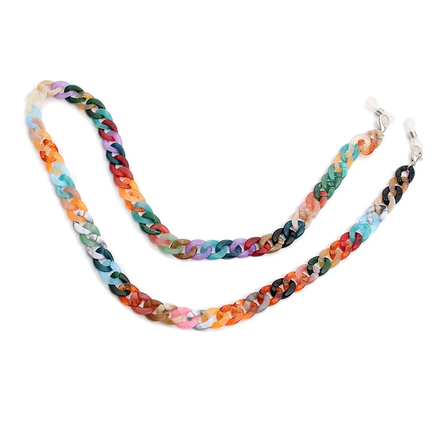 Glasses Chain Acrylic Glasses Chain Fashion Neck Chains Lanyard Pendant Mask Holder Eyeglass Woman Ropes Cord For Glasses Summer Accessories