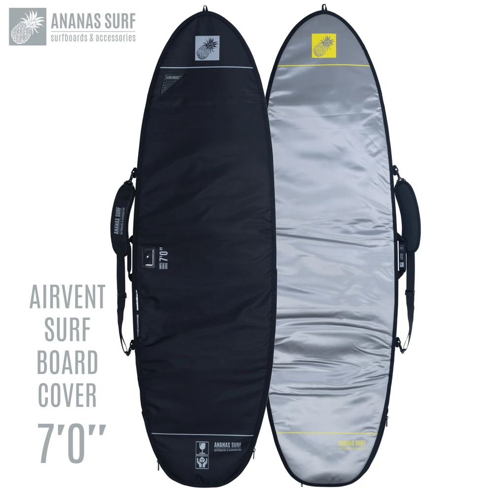 Ananas Surf 7ft.0 in. Airvent Surfboard Shortboard Hybrid Groveler Fishboard Bag Protect Cover Travel Boardbag 7'0"(213cm)