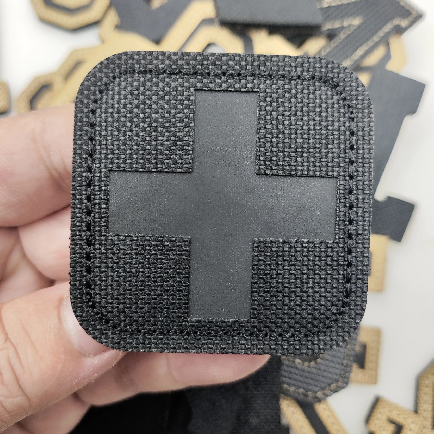 Personalized Name Text Striped Backrest Clothes Digital Band Arm Badge for chevrons Hook and Loop Embroidery Patch
