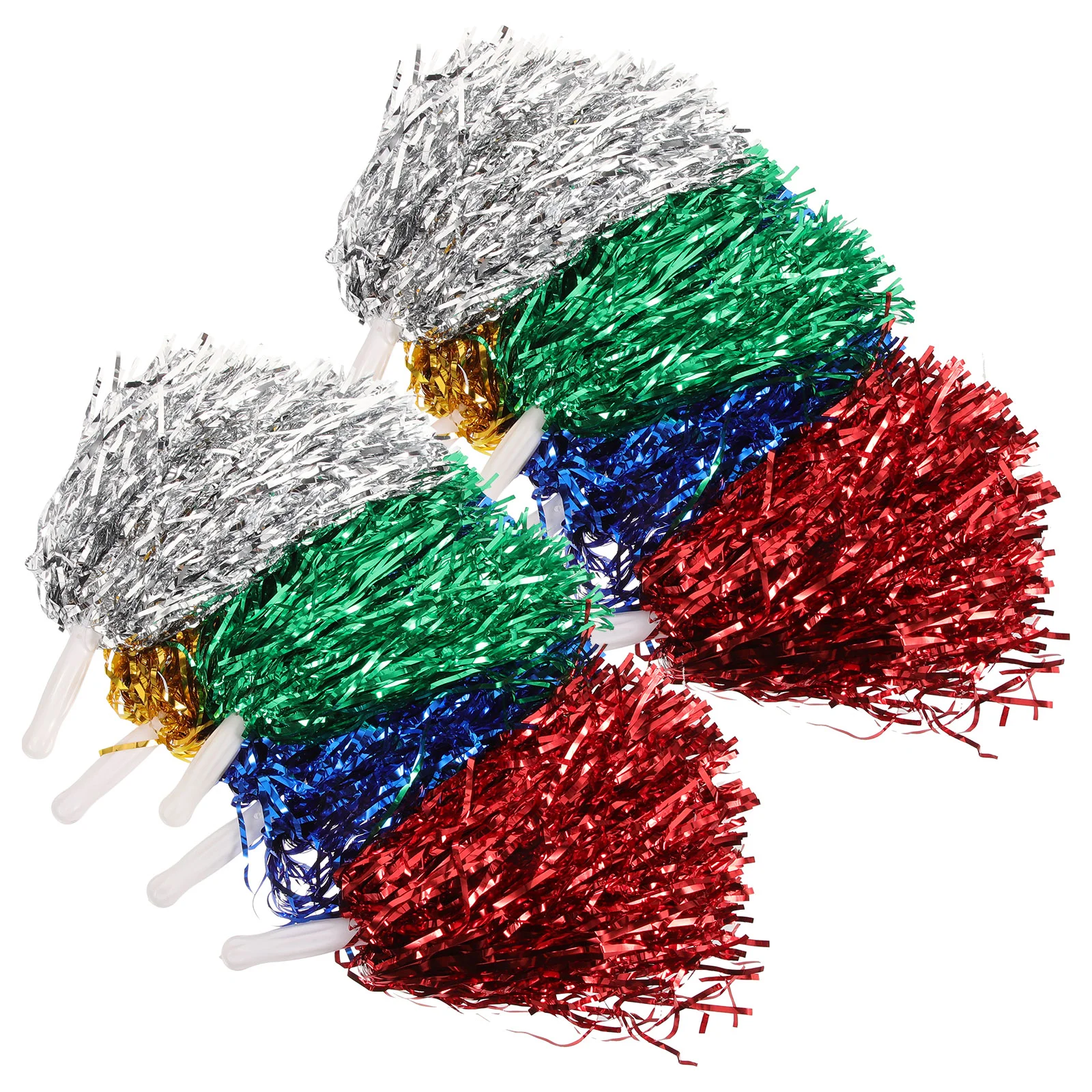 

10Pcs Cheerleading Poms Plastic Ring Pom Reusable Cheerleading Pompoms Cheering Squad Pompoms