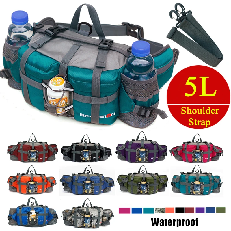 Outdoor Hiking Waist Bag Water Cycl Backpack Sports Mountain Bottle  Waterproof Nylon Camping Mochila Hiking Accessories Hunting