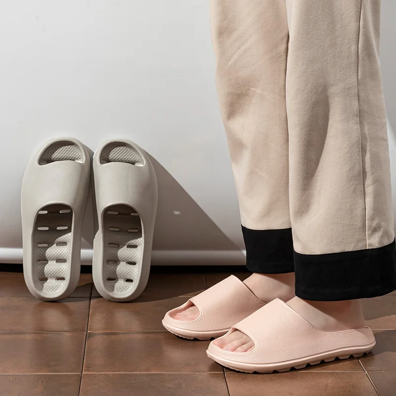 2025 Anti-slip Leaking Bathroom Slippers Women Comfortable Eva Soft Sole Home Slides Woman Feeling Stepping On Feces Slippers