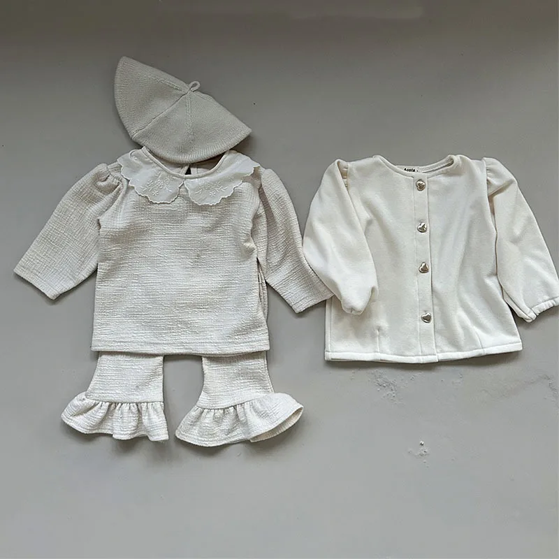 Description Picture 5 of itemInfant Spring Autumn New Solid Long Sleeve Coat Cotton Baby Girl Cardigan O-neck Tops Toddler Floral Jacket Children Clothes