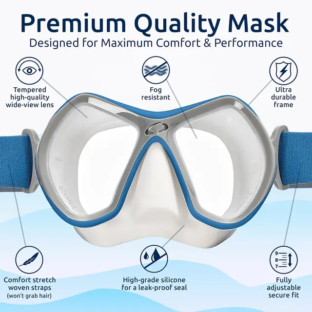 20474-e0dc7f.jpg Complete Snorkeling Set: Tempered Glass Scuba Diving Mask with Panoramic Wide View, Snorkel, Fins, and Mesh Gear Bag